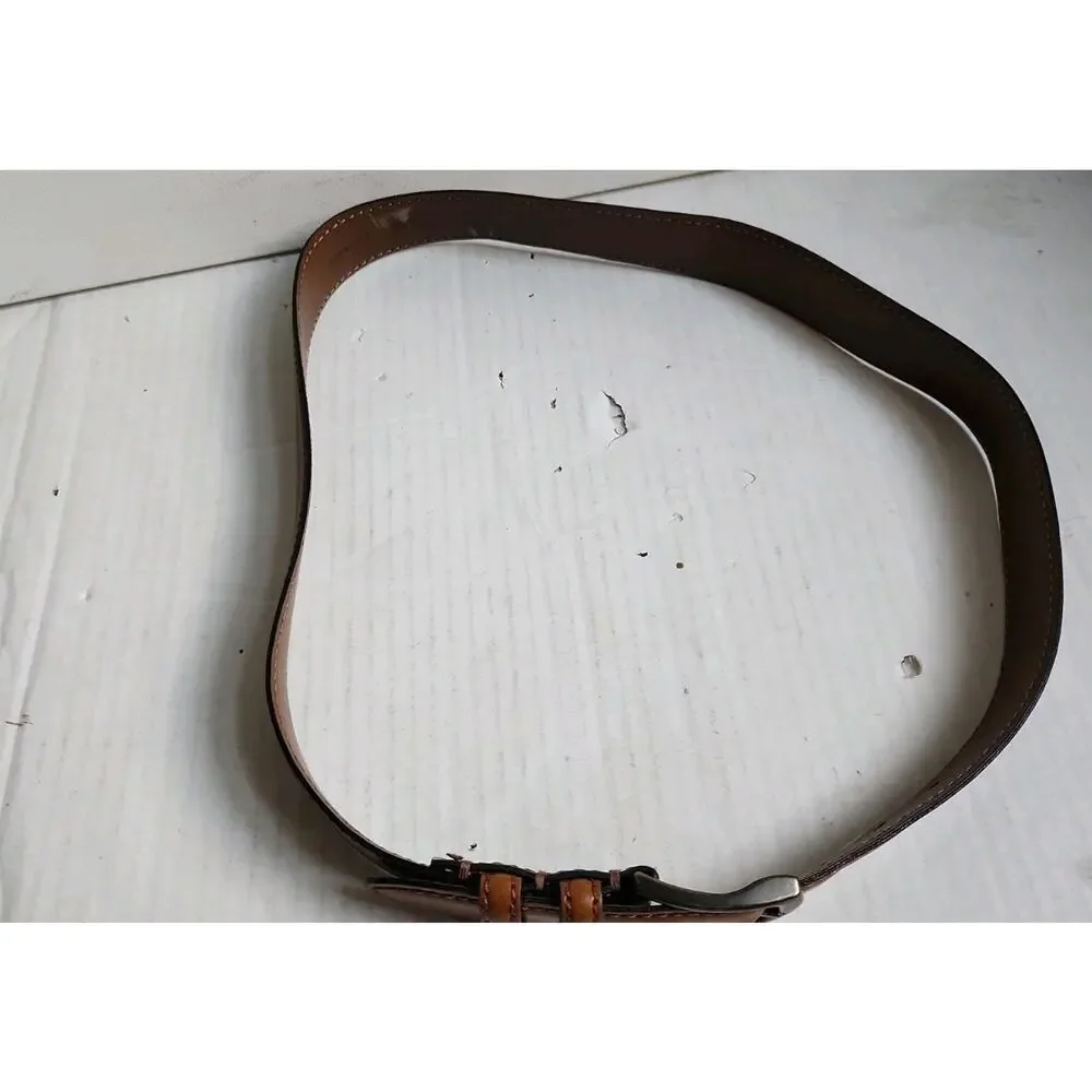 Joseph Abboud Handcrafted In Italy Leather Belt Men’s Sz 36 Cognac Brown